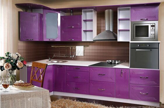 Кухни гранат – сочный, глубокий красный для вашего интерьера